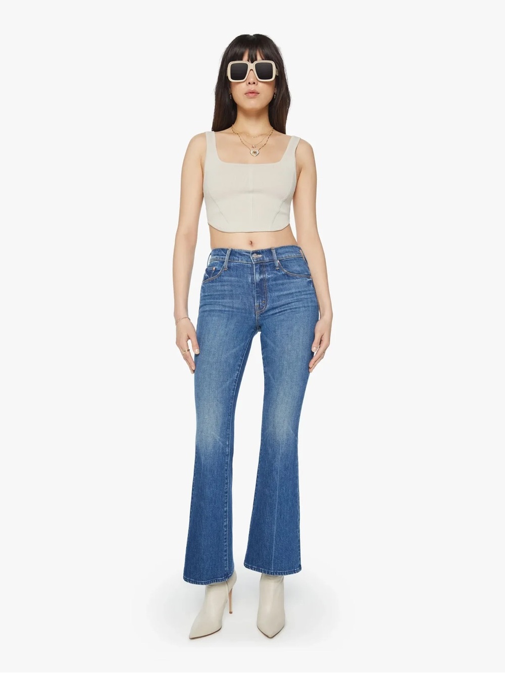 MOTHER Weekender super soft flare Jeans LIKE NEW It’s a Small World wash